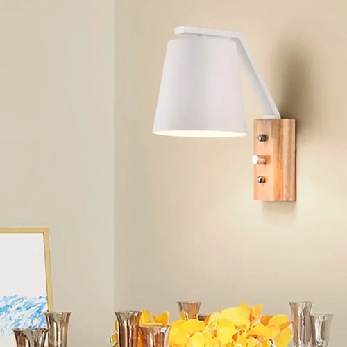 WoodLight - LED Wall Lamp with Switch Bedside Lamp Living Room Decoration