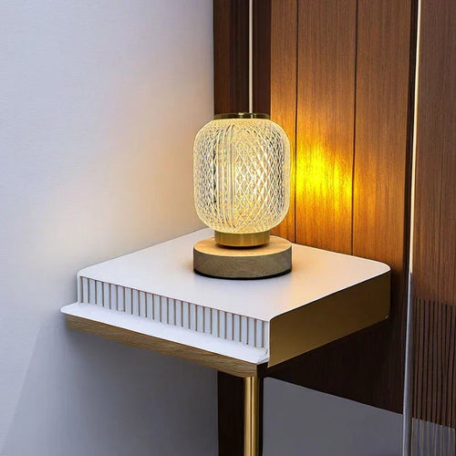 NordicGlow - Dimmable LED Table Lamp with Crystal Design and Energy-Efficient Lighting