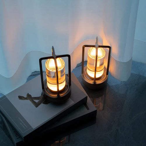 CrystalGlow - Wireless Rechargeable Crystal Table Lamp – LED Ambient Lighting for Living Room & Balcony