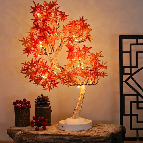 LumiLeaf - LED Maple Bonsai Tree Lamp – Atmospheric Table Lamp for Living Room and Bedroom