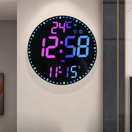 WiFiTime – LED Wall Clock with Calendar & Dual Alarm Function