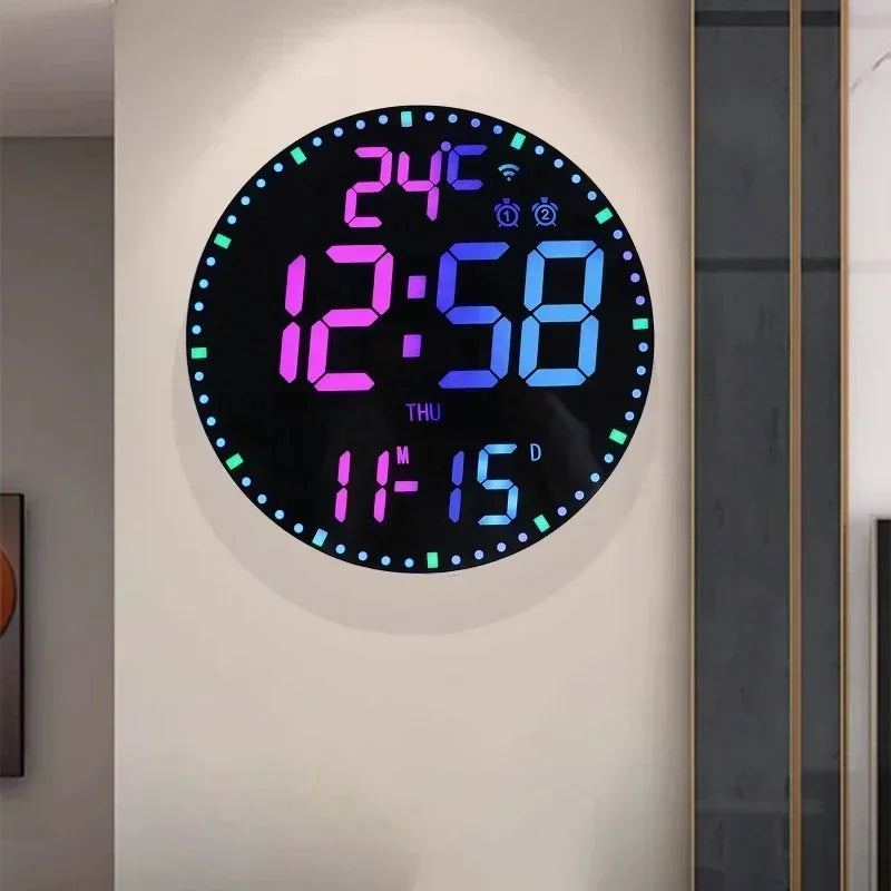 WiFiTime – LED Wall Clock with Calendar & Dual Alarm Function