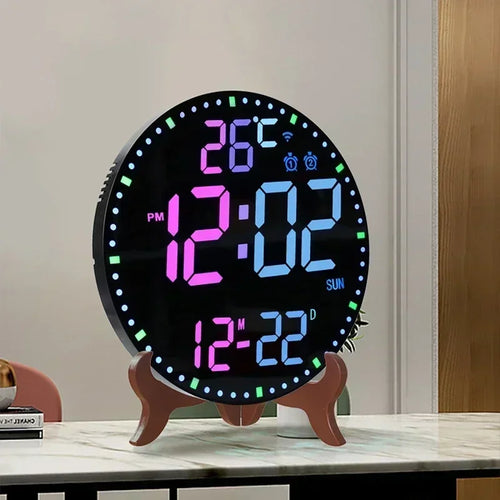 WiFiTime – LED Wall Clock with Calendar & Dual Alarm Function