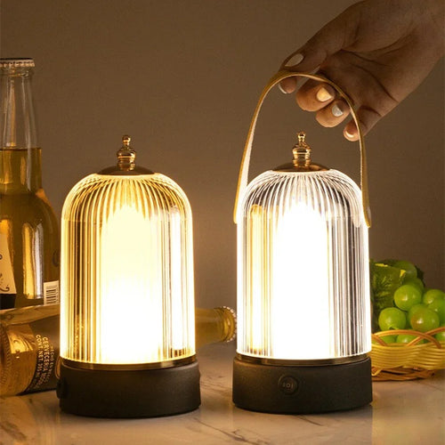 VintageGlow - Portable Retro Bird Cage Table Lamp – Atmospheric LED Lighting in Classic Design