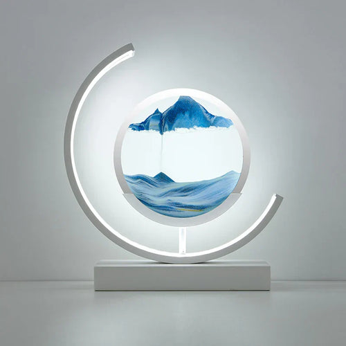Hourglass Table Lamp with LED Lighting
