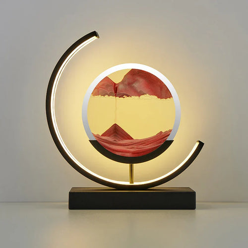 Hourglass Table Lamp with LED Lighting