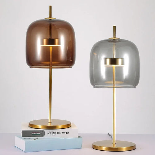 LumiGlass – Modern Glass Table Lamp, Elegant LED Night Light for Bedroom & Living Room