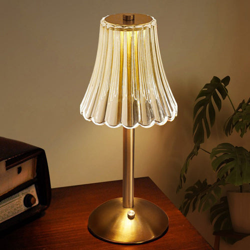 AuraLux - Golden Crystal Table Lamp