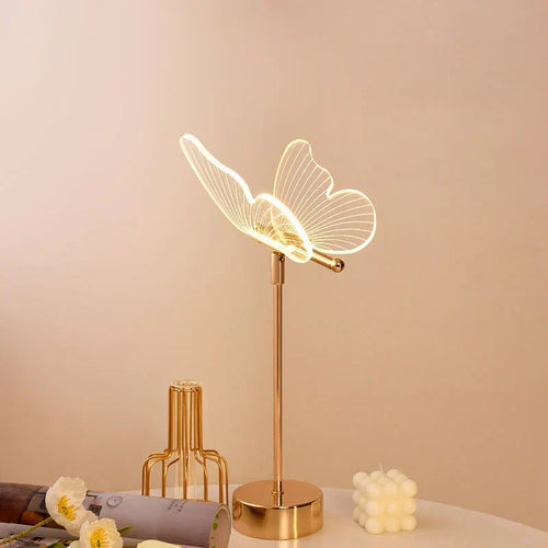 RetroGlow – LED Butterfly Table Lamp in Vintage Design for Living Room & Desk