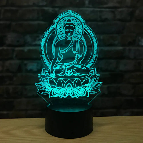 LumiBuddha - 3D LED Night Light with Color Change and Meditative Atmosphere