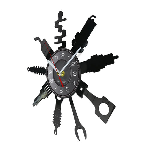 AutoRepair – Vinyl Wall Clock with Modern Garage Design
