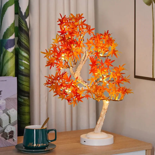 LumiLeaf - LED Maple Bonsai Tree Lamp – Atmospheric Table Lamp for Living Room and Bedroom