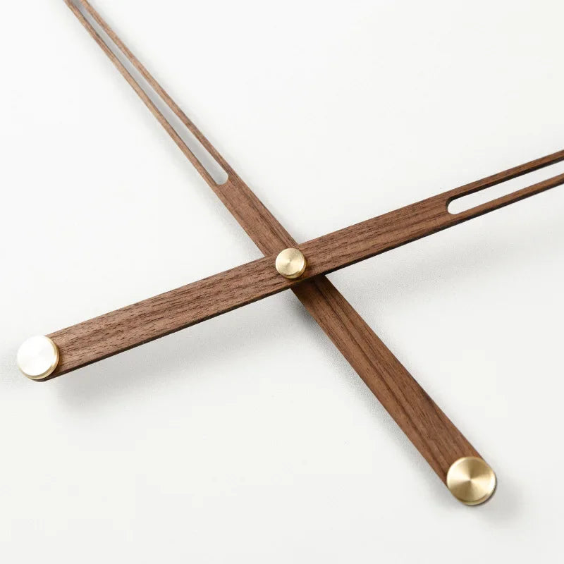 WoodSphere – Large DIY Wall Clock Mechanism with Walnut Wooden Hands