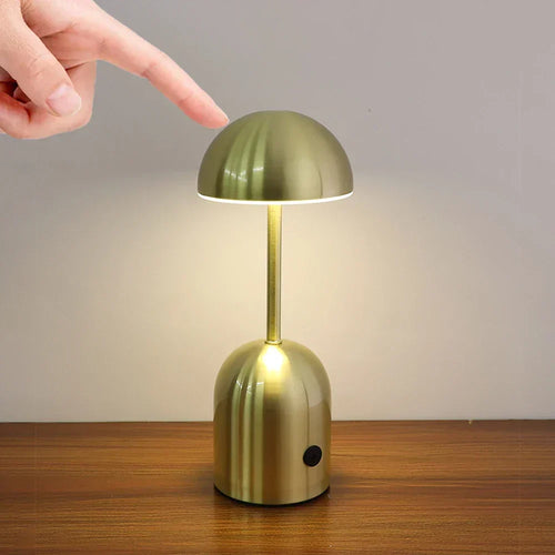 GlowLuxe – Portable Dimmable Table Lamp, LED Metal Design for Atmospheric Lighting