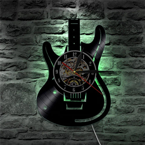 Guitar Vinyl Wall Clock