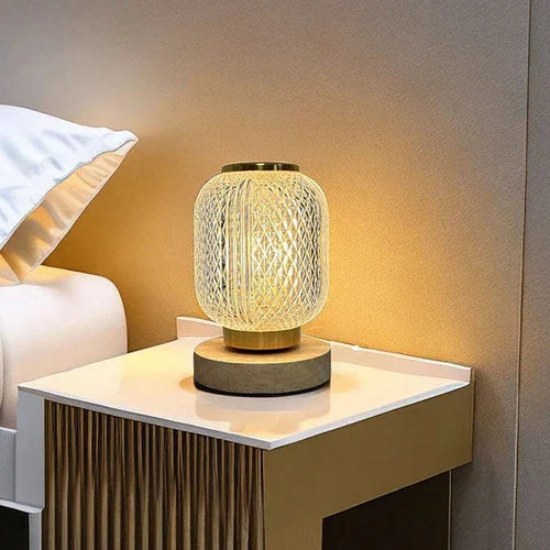 NordicGlow - Dimmable LED Table Lamp with Crystal Design and Energy-Efficient Lighting