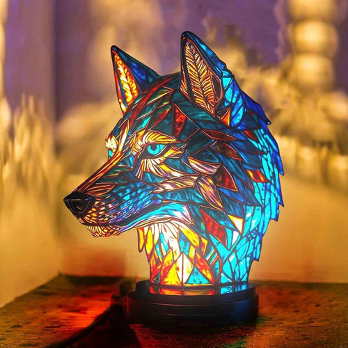 LumeWolf - LED Table Lamp with Wolf Design – Handmade Decorative Lighting