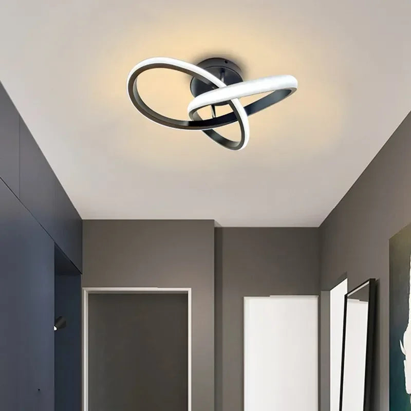 Modern LED Ceiling Light – 2-Ring Creative Design