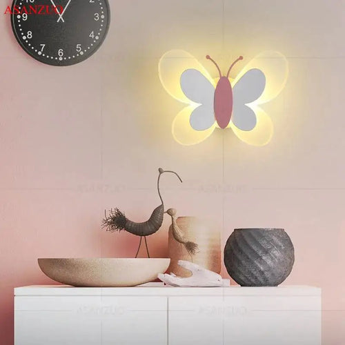 ButterflyGlow - Acrylic Butterfly LED Wall Lamp for Children's Room and Bedroom Decor