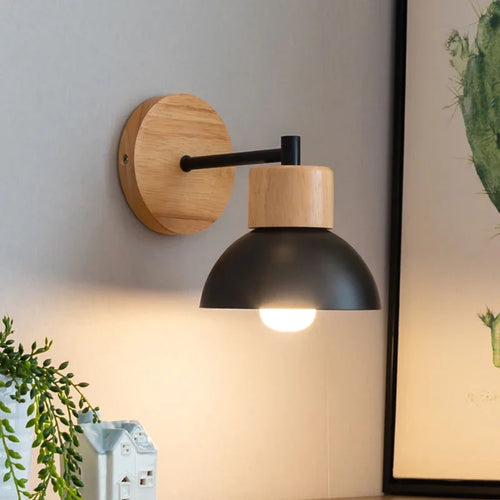 NordicWood - LED Wall Lamp Wood Iron Lighting