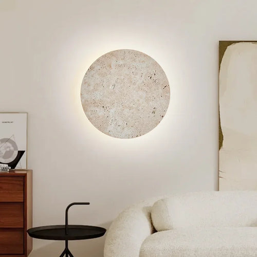 EarthyRadiance - Natural Stone Wall Lamp with Warm LED Lighting