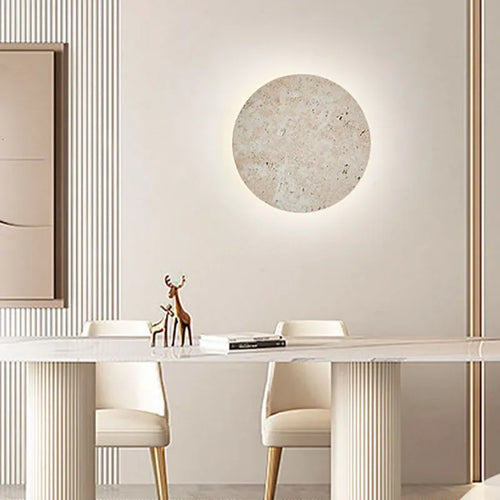 EarthyRadiance - Natural Stone Wall Lamp with Warm LED Lighting