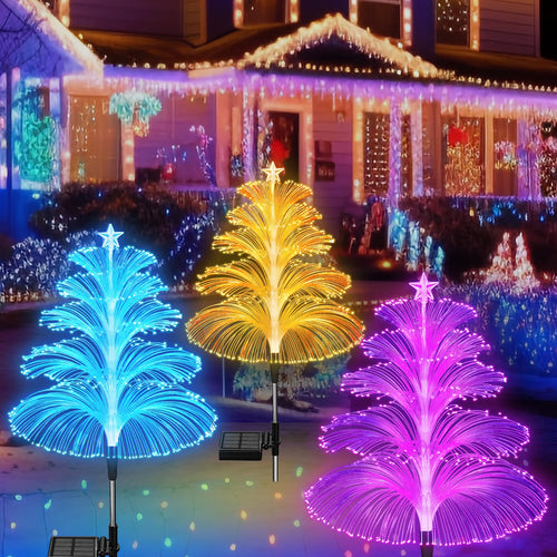 3-Pack Solar Jellyfish Lamps with Five Layers