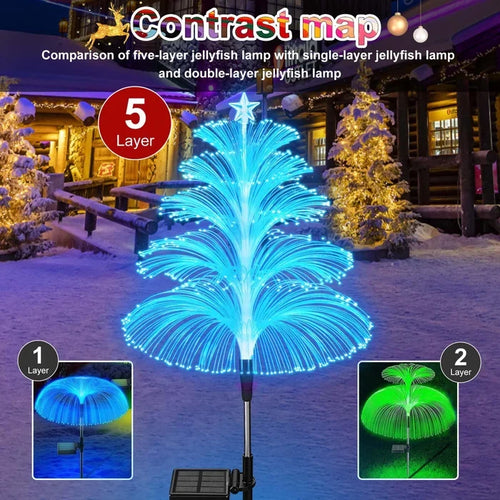 3-Pack Solar Jellyfish Lamps with Five Layers