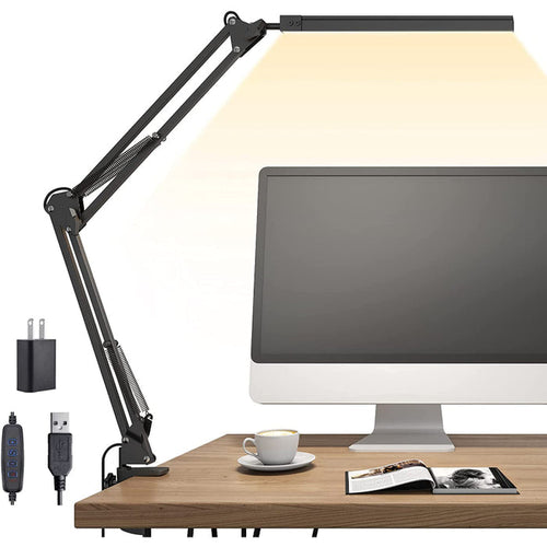 LED Desk Lamp - Adjustable Clamp Desk Lamp with Memory Function