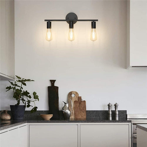 IndustrialGlow - Modern 3-Arm Industrial Style LED Wall Lamp