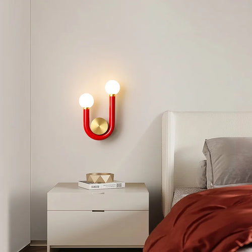PinkLume – Modern U-Shaped LED Wall Lamp for Bedroom and Children's Room