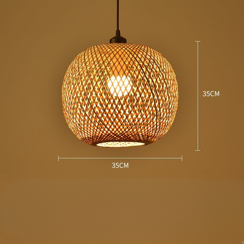 Boho High-Quality Handwoven Rattan Pendant Light for Indoor and Outdoor Spaces