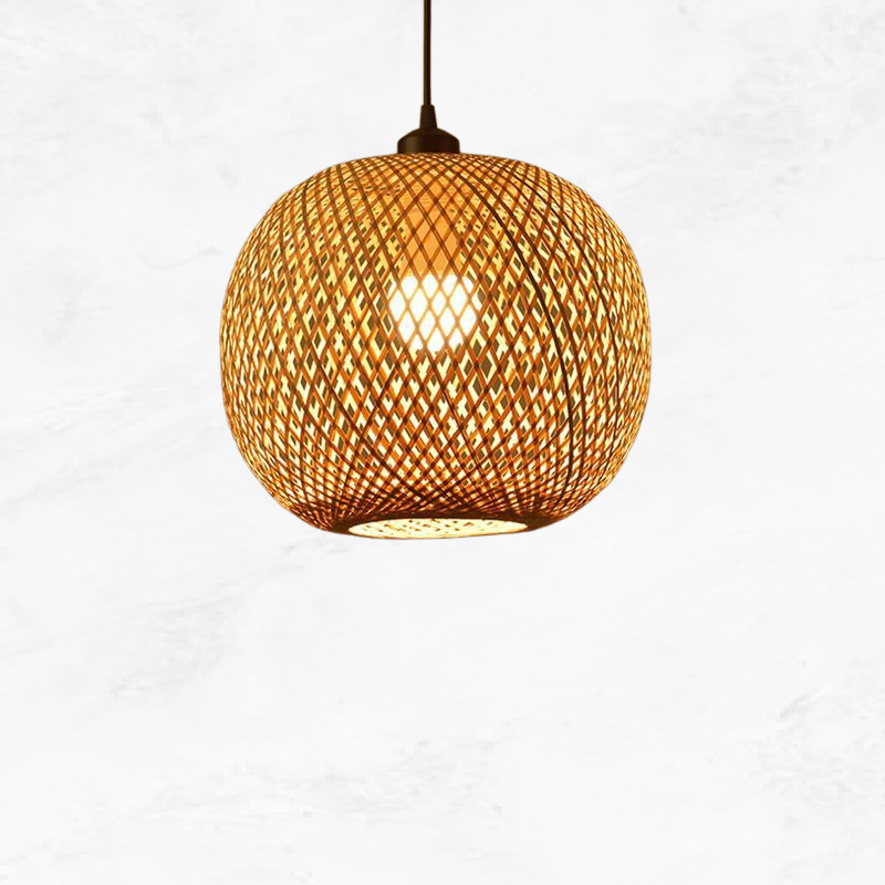 Boho High-Quality Handwoven Rattan Pendant Light for Indoor and Outdoor Spaces