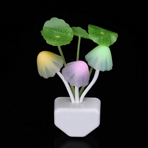 Sensor LED Night Light - Colorful Plug-in LED Mushroom Dream Lamp