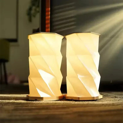 CrystalGlow - Rechargeable Crystal Table Lamp, Wireless LED Lighting with Dimmer Function