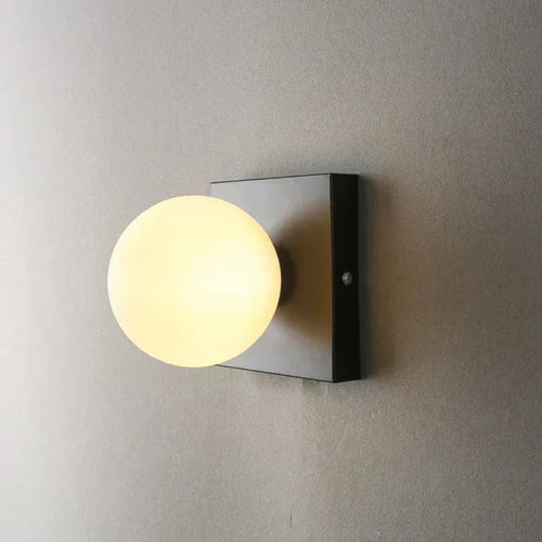 BrightSquare - LED Wall Lamp with Glass Globe – Square Wall Lighting