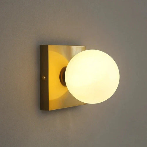 BrightSquare - LED Wall Lamp with Glass Globe – Square Wall Lighting
