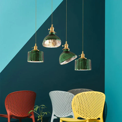 LuminaGlow - Vintage Glass Pendant Lights