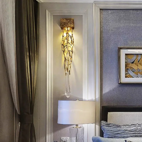 VintageGlimmer – Luxury Crystal Wall Lamp for Elegant Lighting