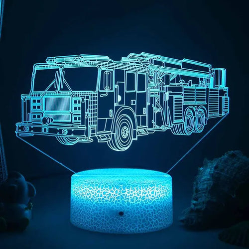 Lumi3D - LED Night Light with 3D Illusion for Children's Room, USB Rechargeable