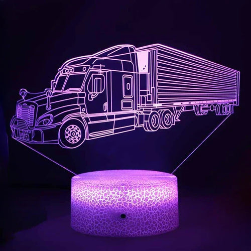 Lumi3D - LED Night Light with 3D Illusion for Children's Room, USB Rechargeable
