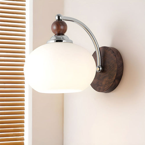 Modern Mushroom Glass Shade Wall Lamp