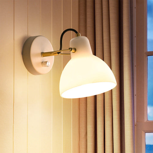 Minimalist Simple White Glass Wall Lamp