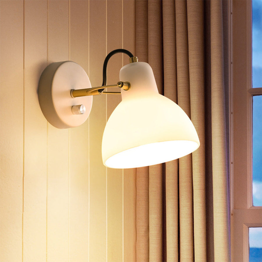 Minimalist Simple White Glass Wall Lamp