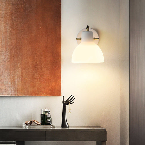 Minimalist Simple White Glass Wall Lamp