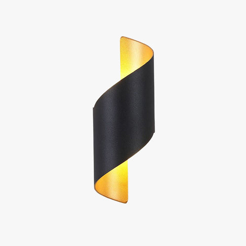 Orr Modern LED Wall Light Spiral Indoor White and Black Metal