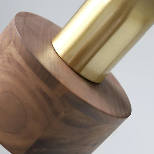 Pendant Light - Wooden Oak Copper Modern