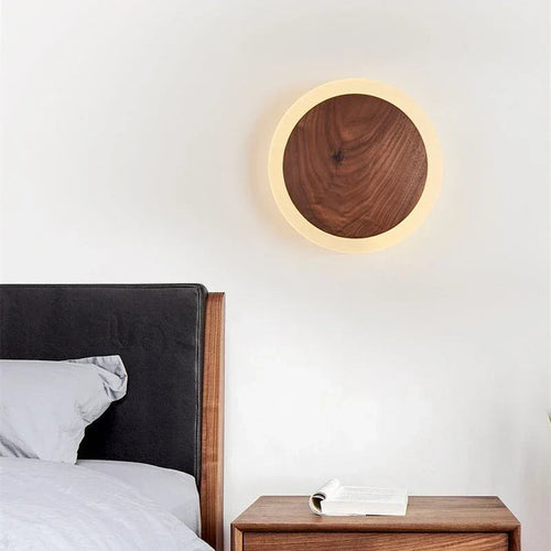 PureWalnut - Walnut Aura Wall Lamp | Natural Elegance