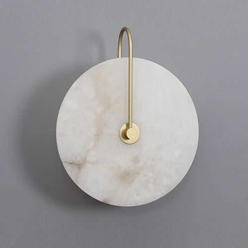 LuxeGlow - Modern Alabaster LED Wall Lamp for Timeless Elegance