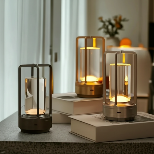 LED Table Lamp Scandinavian Metal Dimmable Wireless Rechargeable